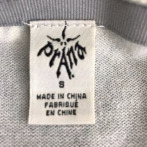 Prana floral cardigan sweater button down gray size small - Picture 6 of 7